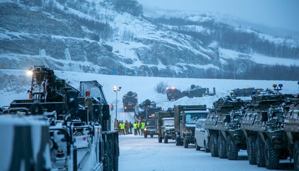 Transportation of allied equipment in northern Norway in connection with exercise Nordic Response.
